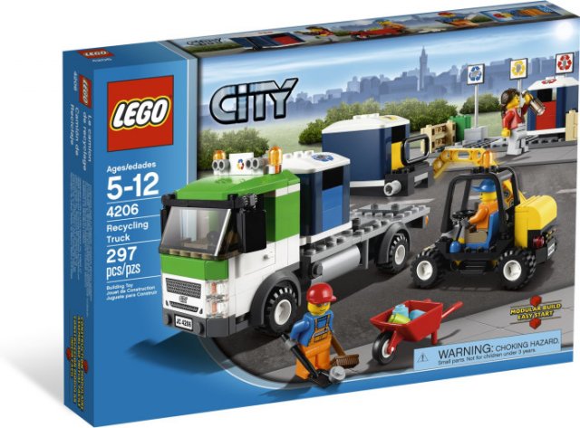 LEGO Ciężarówka z Koszami do Segregacji Śmieci