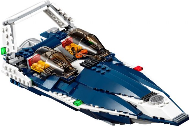 Klocki LEGO Niebieski Mocny Odrzutowiec