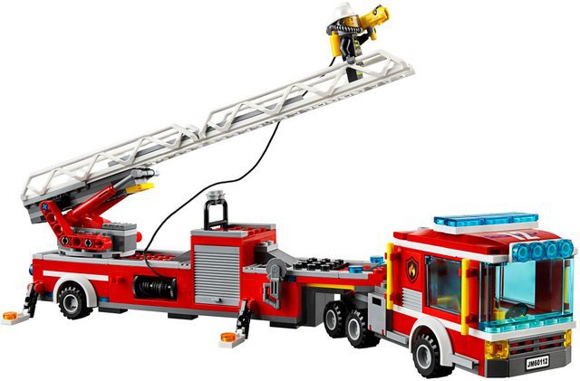 Klocki LEGO Duży Wóz Strażacki z Drabiną
