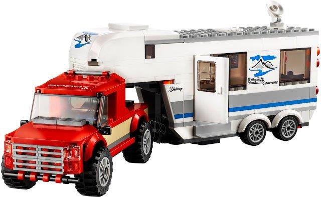 Klocki LEGO Pickup z Przyczepą