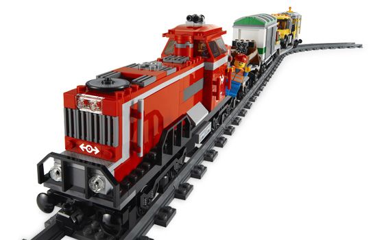 Klocki LEGO Czerwony Pociąg Towarowy